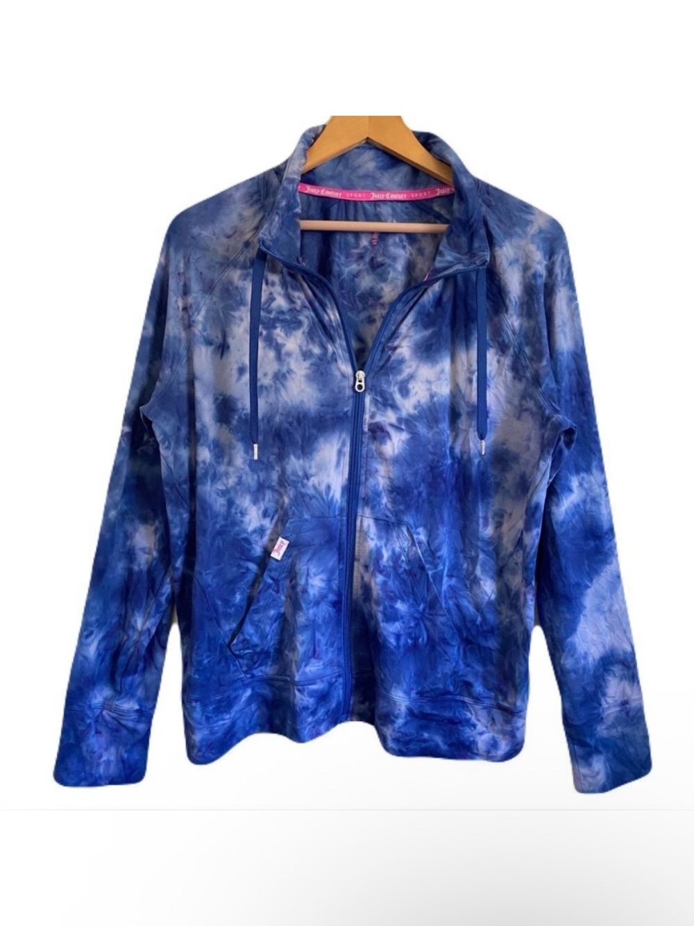 Juicy Couture Sport Nirvana Blue Tie-Dye Full-Zip Track Jacket
